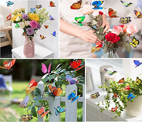 50 Pcs Butterfly Stakes, Waterproof Butterflies Stakes Garden Ornaments & Patio Decor Butterfly Party Supplies Yard Stakes Decorative For Outdoor Christmas Decorations… #TOP6