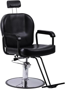 Black Color All Purpose Hydraulic Recline Barber Chair Salon Beauty Spa Hair Styling