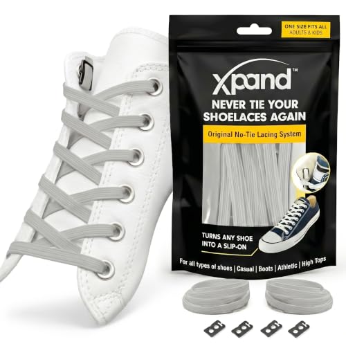 Xpand No Tie Elastic Shoe Laces for Sneakers - Shoelaces for Adults & Kids