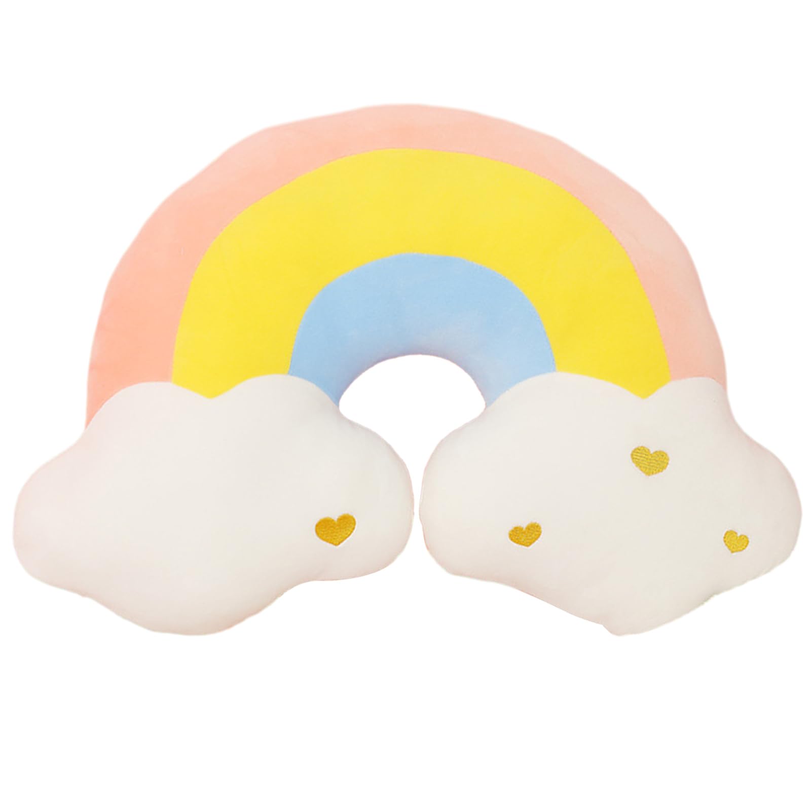 Ldabrye Rainbow Cloud Rainbow Cuchion Soft Moon Pillow Supportive Plushie For Comfort And Room Beautification
