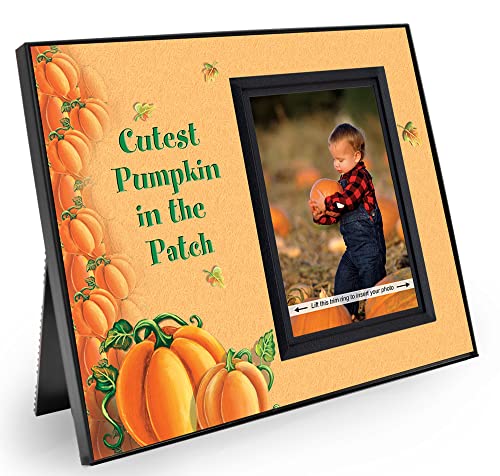 Pumpkin Picture Frame Design By Expressly Yours! | Sweet Fall Photo Frame For Halloween And Pumpkin Patch Photos | Holds 3.5 X 5 Photo | Tabletop Display #TOP21