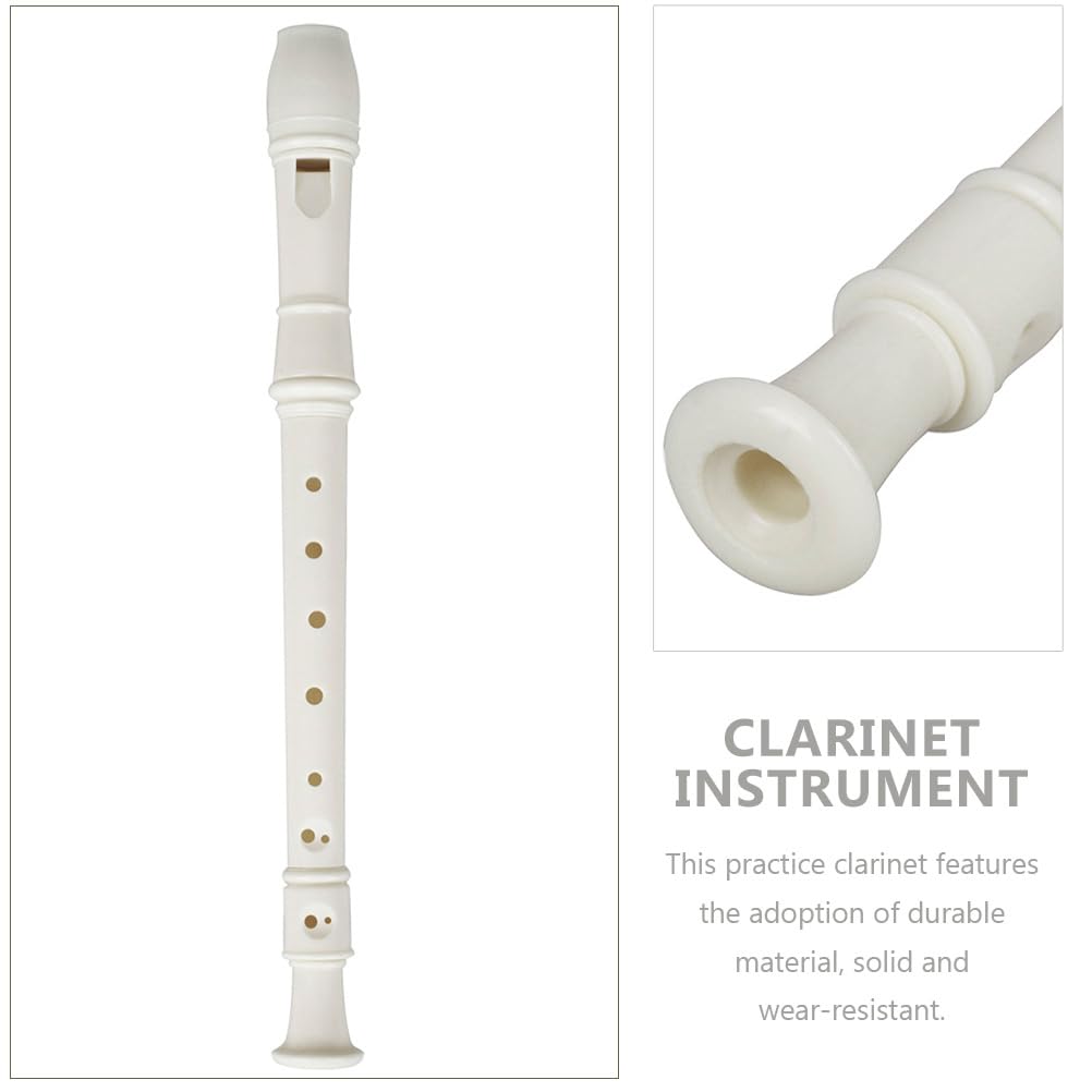 UPKOCH Clarinettes Enfants 8 Trous Ensemble 4 Instruments À Vent En RéSine LéGer Compact Pour Pratique Musicale DéButants Avec BâTon De Nettoyage