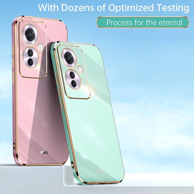 WOKEZ Oppo Reno11F 5G Telefonfodral – Lyxigt Rosa Silikon Skydd