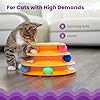 Catstages Tower of Tracks 3-Level Cat Track Toy with 6 Balls, Interactive Toy for Indoor Cats, Orange #2