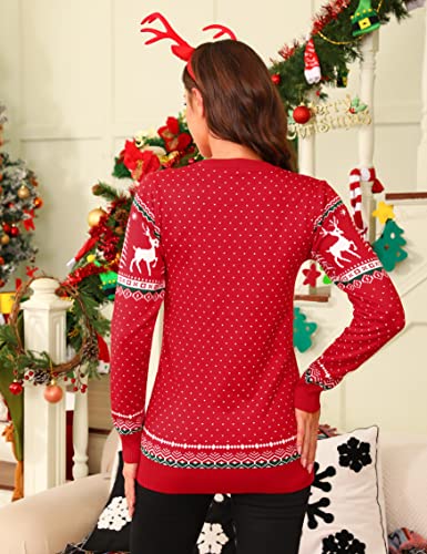 Pull Noël Femme Kaki Col Rond - Confort & Style