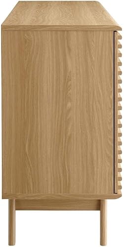 Miniatura 7 de Modway Render - Mueble moderno de mediados de siglo para mesa de bufé o TV de 63 pulgadas, en color roble Roble,Carbón vegetal,Nuez,Blanco de nuez