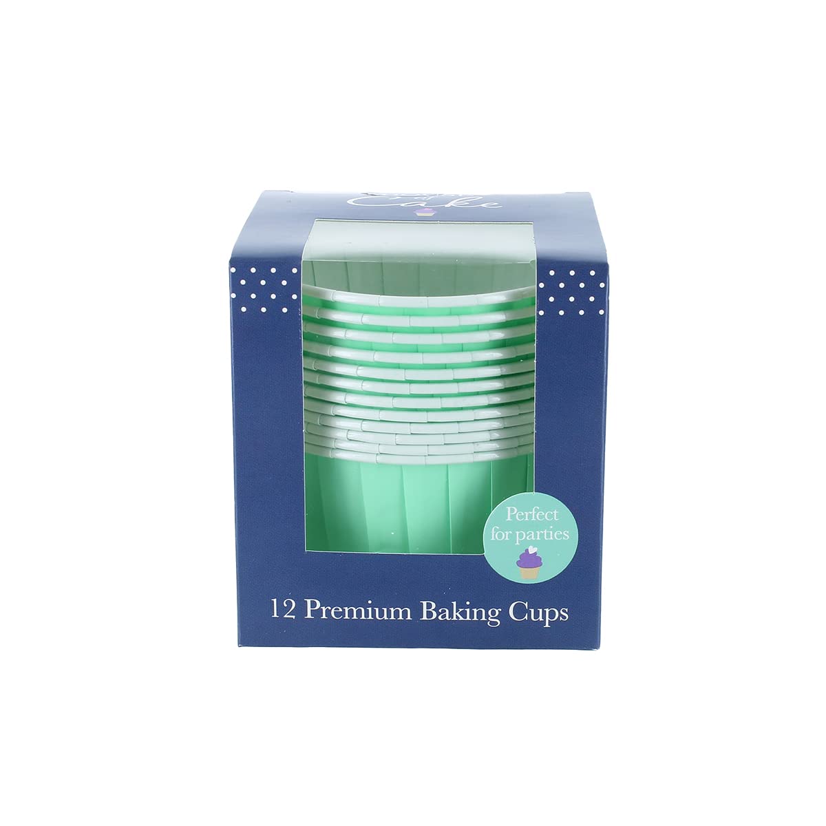 House Of Cake Aqua Blue Baking Cups, Cupcake Cases, Greaseproof Baking Cases - Pack of 12