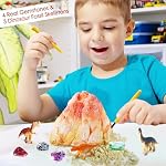 UNGLINGA Erupting Volcano Science Kit for Kids Chemistry Set Gifts | Gemstone Dinosaur Dig Volcano, Snow Eruption Volcano, STEM Activities, Educational Scientist Toys, for Boys Girls