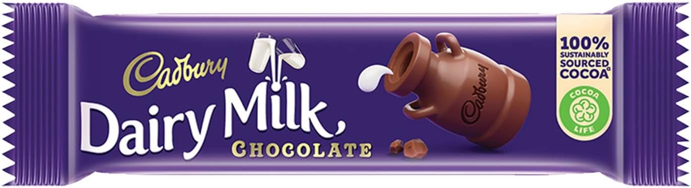 Cadbury Dairy Milk Chocolate Bar(Pack of 72),6.6 Grams