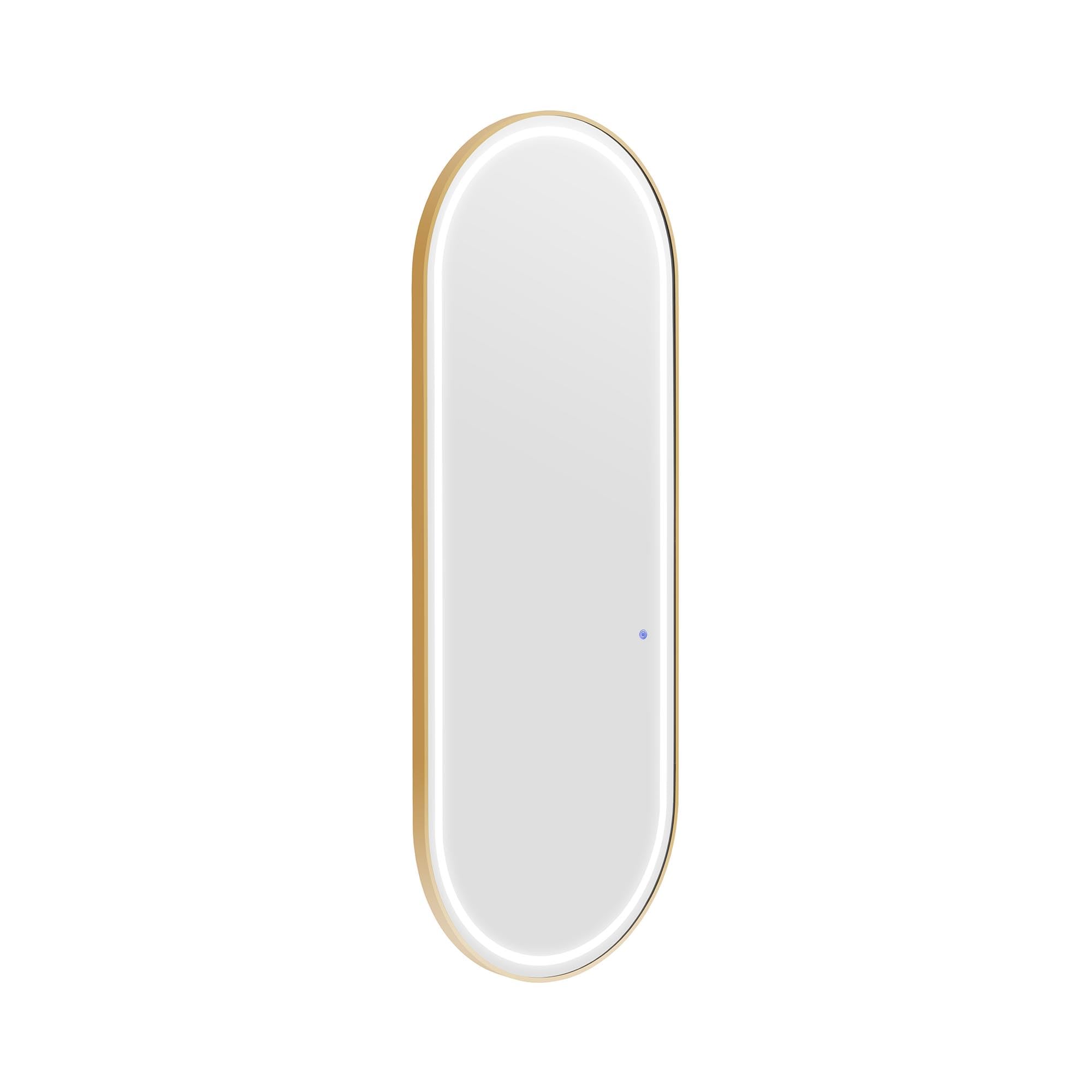 Physa Phy_SM_01 Friseurspiegel mit LED-Beleuchtung extra flach oval Spiegel mit LED-Beleuchtung Friseur-Spiegel Wandspiegel beleuchtet