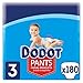 Dodot Pañales Bebé Pants Talla 3 (6-11 kg), 180 Pañales, Pañal-Braguita con Ajuste 360° Anti-Fugas