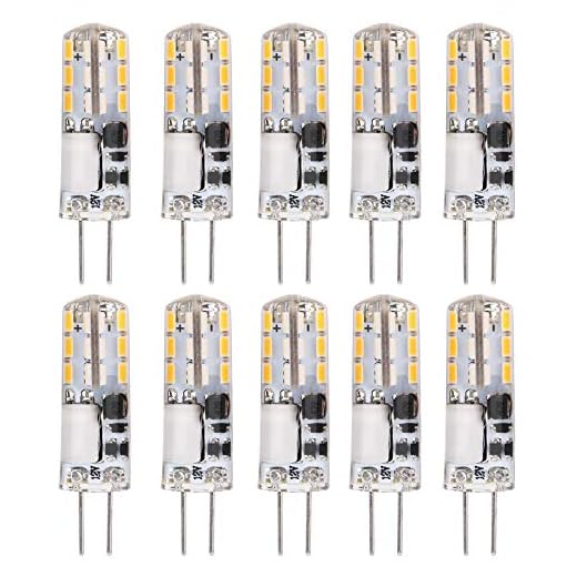 G4 LED-lampor Dimbar J-C Bi-Pin Base Light Lampor 1.2W AC / DC 12V T3 Halogen Spårlampa Ersättning Landskapslampor (Varm Vit 2800-3200K) för Under Skåpbelysning, Diskbelysning, 10st