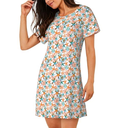 Chemise de nuit manches courtes idéale pour les nuits chaudes