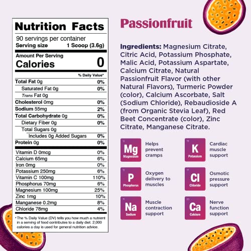Ultima Replenisher Hydration Electrolyte Powder- 90 Servings- Keto & Sugar Free- Feel Replenished, Revitalized- Naturally Sweetened- Non- Gmo & Vegan Electrolyte Drink Mix- Passionfruit #TOP4