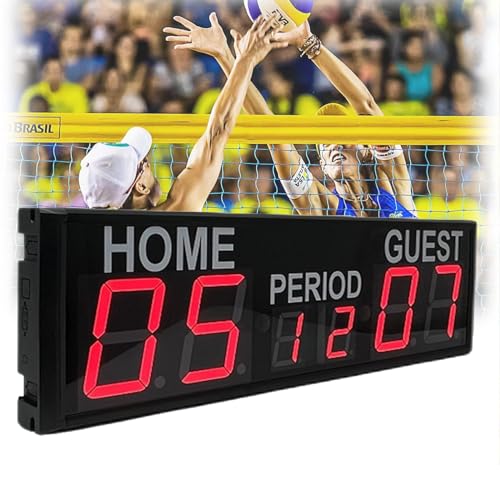 Marcador digital LED de 6 dígitos con trípode, brillo ajustable en 10 niveles para juegos deportivos: voleibol, tenis de mesa, béisbol y baloncesto miniatura 1