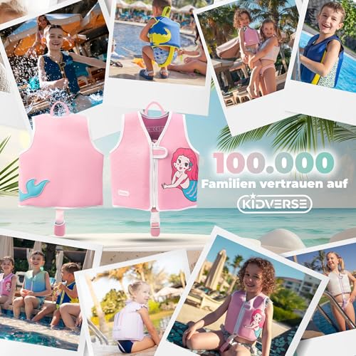 KIDVERSE Schwimmweste Kinder 1-2 Jahre - Komfort Schwimmhilfe mit Bauchumfang bis 52cm - Schwimmhilfe Kinder 1-2 Jahre - Kinderschwimmweste zum Schwimmen Lernen - Schwimmweste Kind