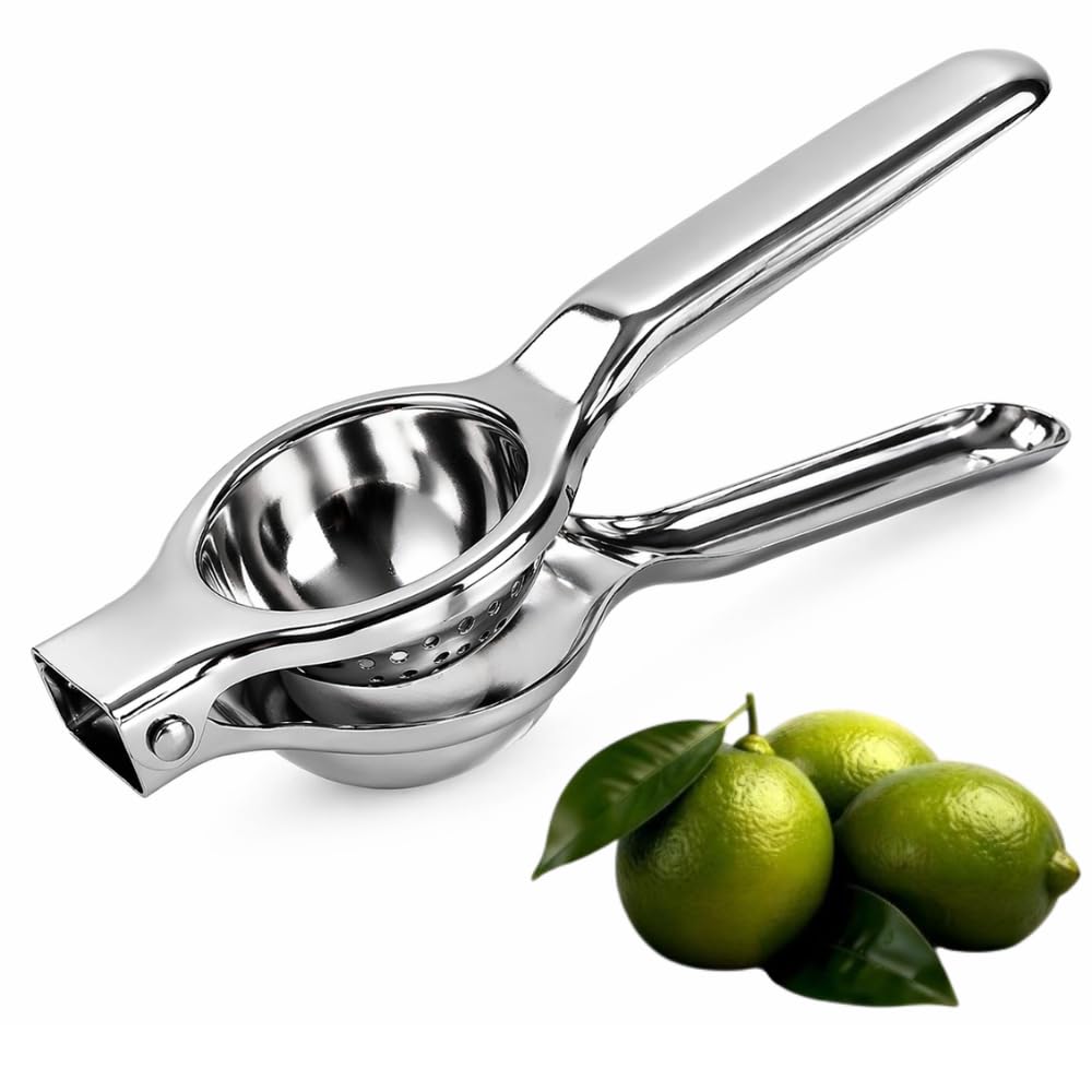 Espremedor de Limão Profissional, Aço Inox, Alta Durabilidade, Extração Completa de Suco,