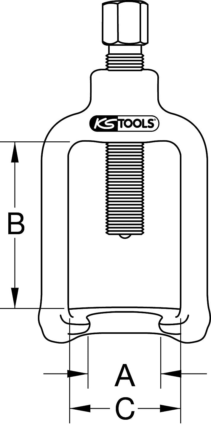 KS Tools 450.0076 Arrache rotules-PL Clé 24 H100