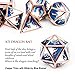Haxtec Metal DND Dice Set Copper Blue White D&D Dice with Leather Dice Bag Compatible with Dungeons and Dragons RPG-Ice Dragon Bait