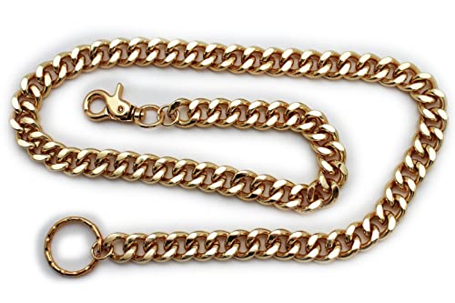 Men Biker Fashion Wallet Chain Keychain Classic Style Metal Long Strand Long Gold Color Strong Heavy