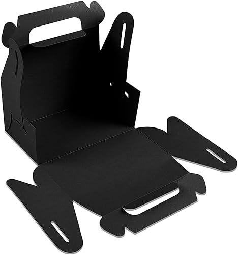 Miniatura 7 de Lainrrew 30 cajas de dulces a dos aguas, pequeñas cajas de regalos de fiesta de Navidad, caja de regalo de papel kraft para decoraciones de fiesta