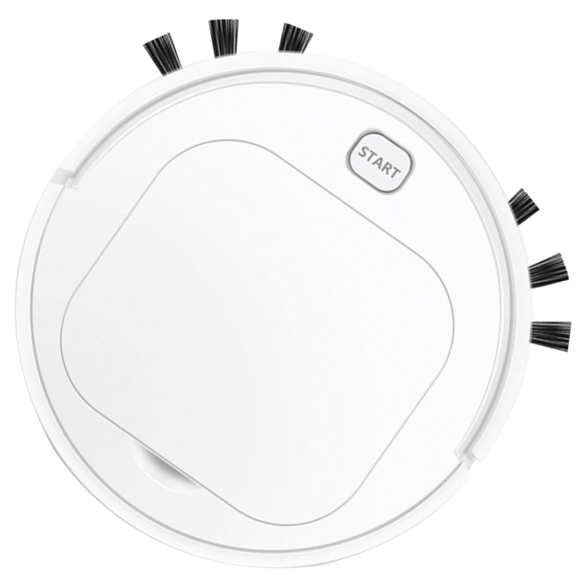 SOLUSTRE Robot Capacità 150ml Silenzioso e Batteria 3.7v 1200mah Aspirapolvere Intelligente Bianco Ricaricabile per Pulizia Mobili e Divani