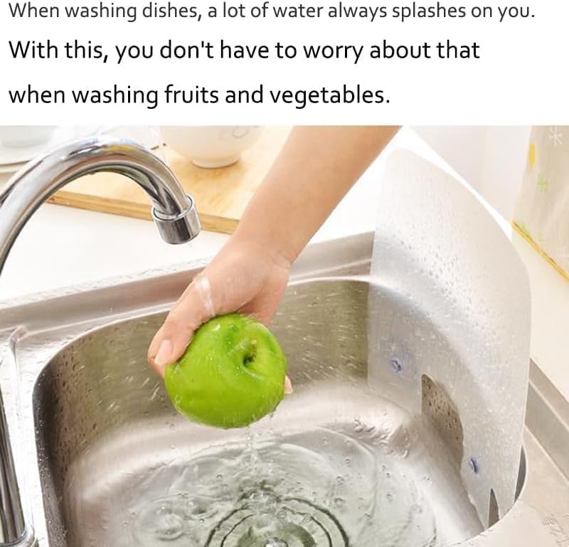 YUNMANLYL Kitchen Sink Splash Guard 6 Pack, PP Water Splash Shield with Strong Suction Cups, Flexible Sink Baffle for Faucet, Waterproof Oil-Proof Countertop Protector for Dishwashing image 7