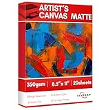 Elygrap 350g Thick Premium Printable Cotton Fabric Sheets for Inkjet Printer - 8.5x11 Inch, 20 Sheets,100% Real Cotton Canvas with Matte Finish for Photo Printing,Craft Projects