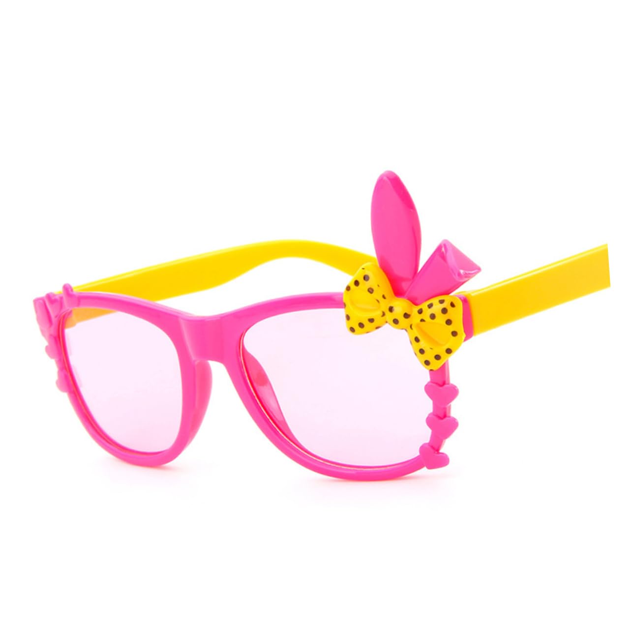 COLLBATH Easter Bunny Ear Sunglasses for Kids Polarized Funny Glasses Bowknot Design Random Color