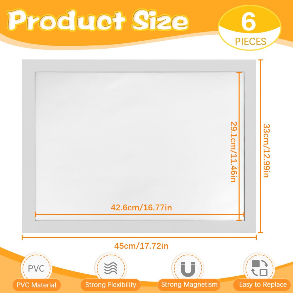 ROYUEXT Confezione 4 Cornici Magnetiche A3 - Portafogli Informativi Con Chiusura Magnetica, Bordo Argentato 32,5x41,5 Cm - Foto 10