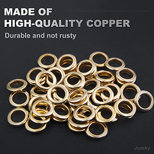 1/2 Inch Grommet Kits, 210 Sets Gold Sewing Eyelets Sets, Metal Grommet Tool Kits With Installation Tool For Leather, Fabric, Curtain,Clothes, Belt, Shoes #TOP3