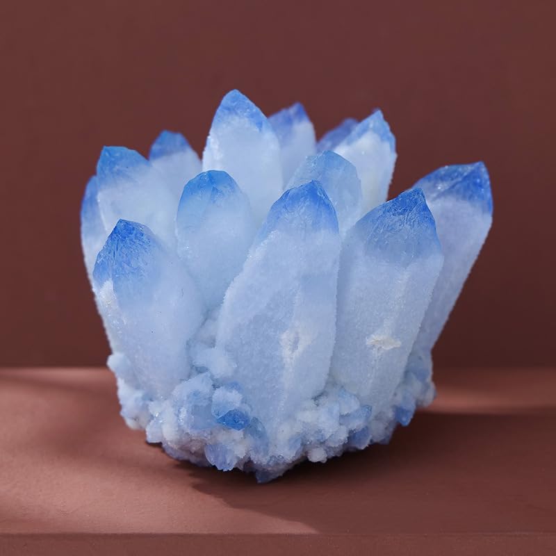 Drusa de cuarzo azul de 300g a 400g en columna para decoración