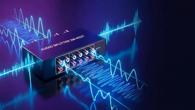 Amazon.com: FlyroadUp 2 in 4 Out RCA L/R Audio Splitter Stereo