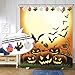 Halloween Decorative Shower Curtain Hooks,12-Pack Halloween Decorative Pumpkin Bat Ghost Shower Curtain Hooks for Bathroom Decor Rust Proof Shower Curtain Rings Hangers(Halloween)