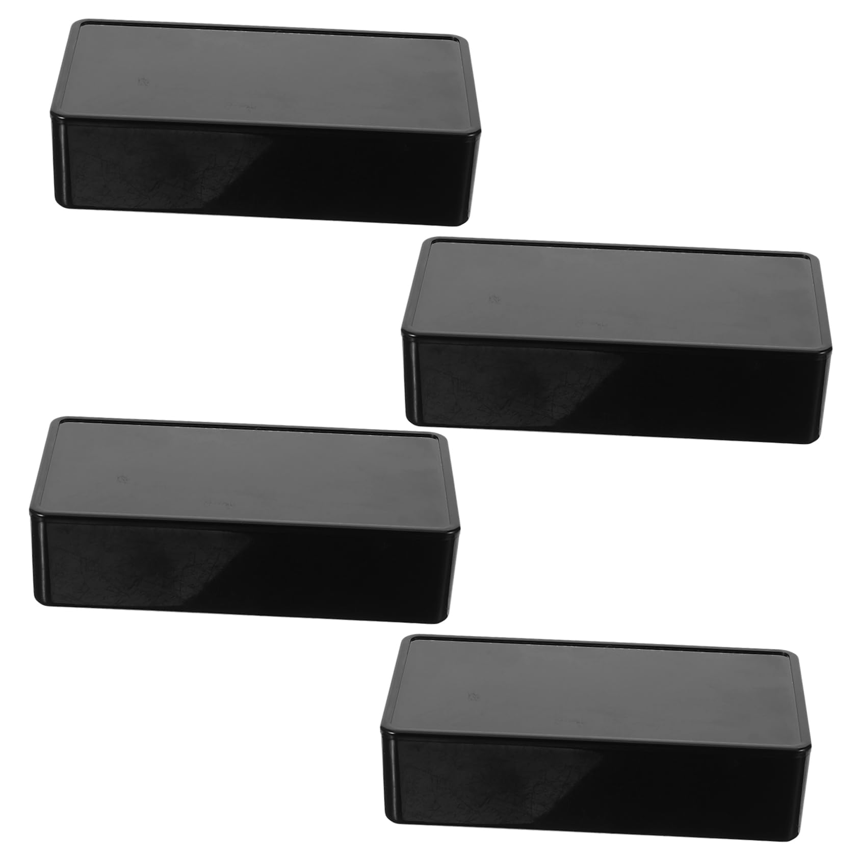 DOITOOL 5 Ensembles Boîtier D'installation D'alimentation Coffre De Rangement Caisse Rangement Boîtes De Jonction Petit Coffret En Plastique Boîtes Pour Projet Black 4 Pièces * 5
