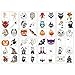 192pcs Assorted Halloween Tattoos for Kids, Temporary Tattoos for Kids, 48 Designs Glow in the Dark for Halloween Party Favor Trick or Treat Gifts Candy Bag Ghost, Skeleton Pumpkin, Witch Children Tattoos