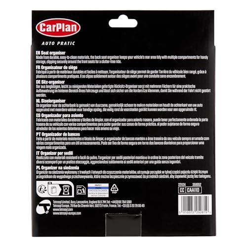 CarPlan AutoPratic Seat Organiser, Black - Image 3