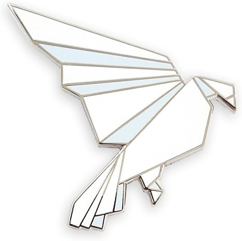 Origami Bird Enamel Lapel Pin
