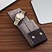BUREI Leather Watch Travel Case Pouch Portable Watch Case for Men Single Watch Band Storage Bag Watch Accessories (Brown Black)