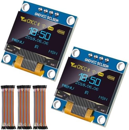 Amazon.com: 2 Pcs 0.96 Inch OLED I2C IIC Display Module 12864 128x64 ...