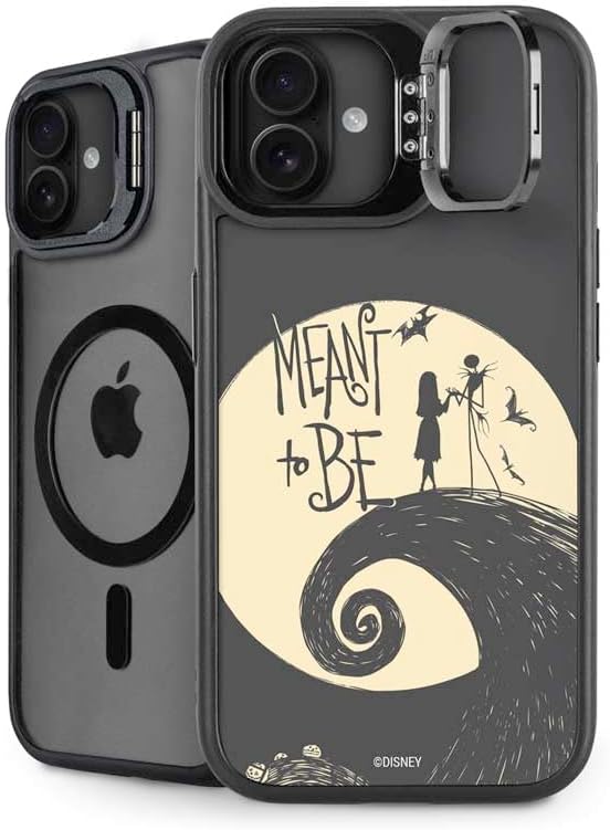 Skinit Kickstand Phone Case Compatible with iPhone 16 Plus - Officially Licensed Disney The Nightmare Before Christmas Jack on Spiral Hill Art Design