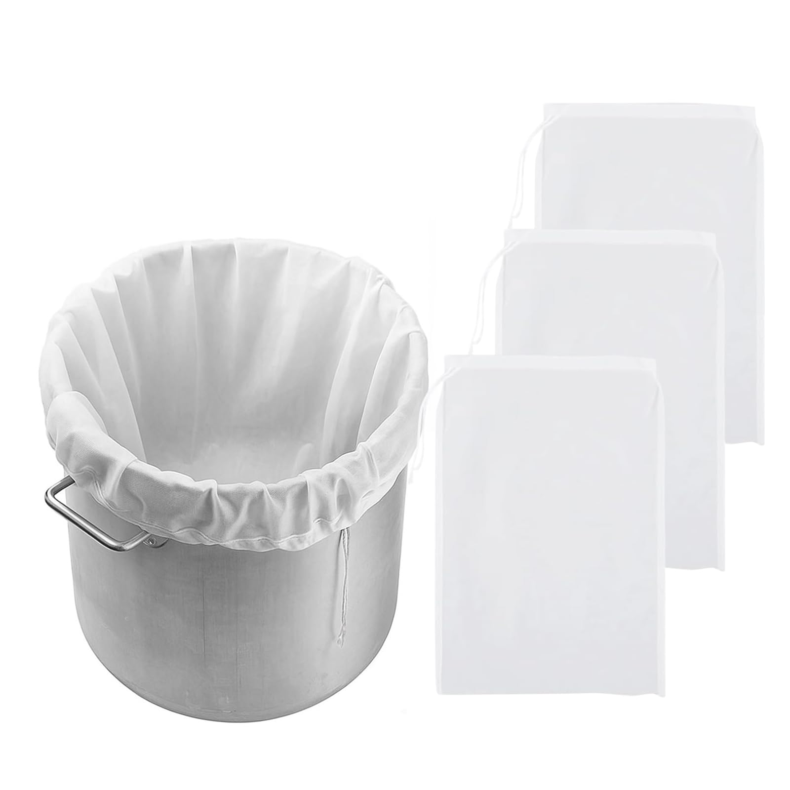 Bolsas de Filtro de Malla Fina 200 Mallas para Leche, Cerveza, Vino, Fruta y Verdura