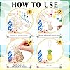 JellyArch 36 Pcs Summer Wood Cutouts Crafts for Kids, Hawaiian Blank Unfinished Wooden Shapes Slices, Tropical Beach DIY Crafts Paint Ornaments Hanging Embellishment for School Home Party Decors #3