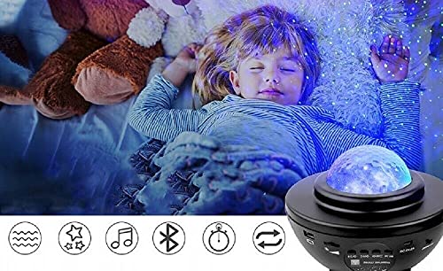 Anagre Sterrenhemel projector LED sterrenprojector watergolven nachtlichten op afstand bestuurde sterren lamp Bluetooth… - Afbeelding 5