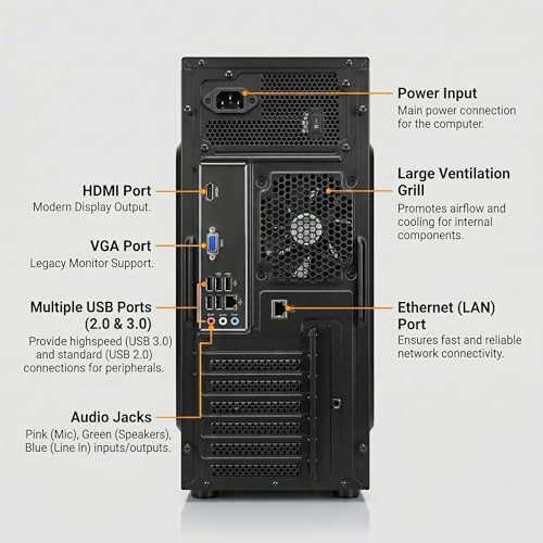 Image of Business Desktop PC | Core i5 GEN4 Turbo 4590 3.30Hz | 16GB RAM | 512GB M.2 SSD | Windows 11 Pro & MS Office 2021 | WiFi 6 & Bluetooth | Type-C Port | Premium Metal Body | 2 Year On-Site Warranty