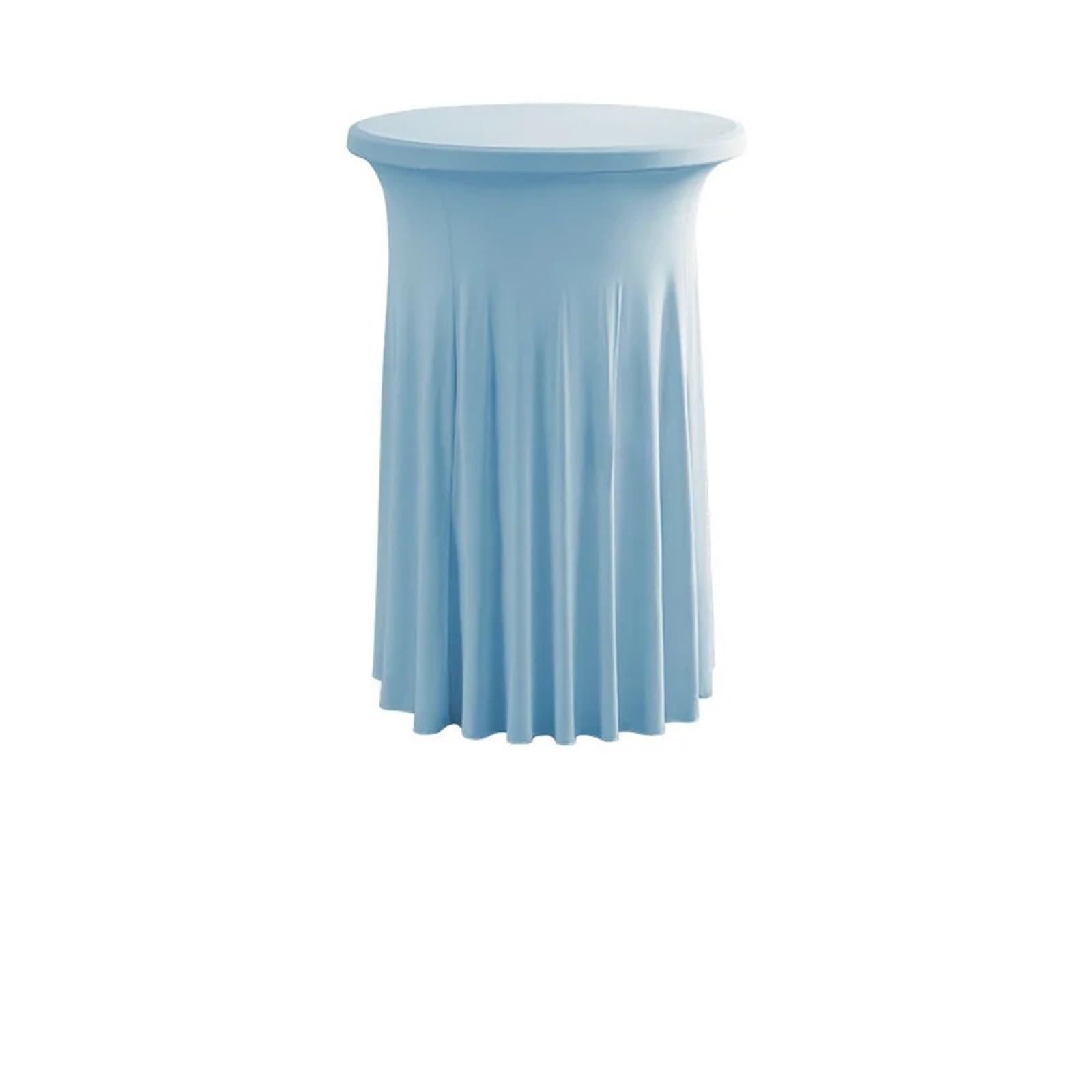 XUCZHAI Round Spandex Cocktail Tablecloths with Skirt Wrinkle Table Cover for Wedding Party Banquet For Banquets, Wedding, Parties(SKY BLUE,60x110cm)