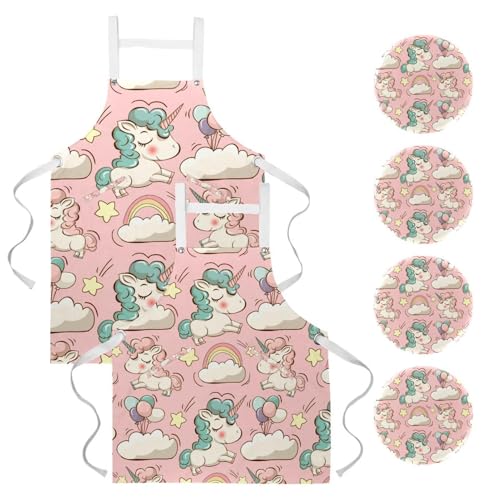 Tablier de nettoyage de la maison anti-taches avec broches de réglage