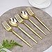 SUT 200PCS Gold Plastic Forks and Spoons Heavy Duty Set, Gold Disposable Silverware, gold Cutlery, Disposable Utensils, Plastic Flatware Includes 100 Forks, 100 Spoons for Party