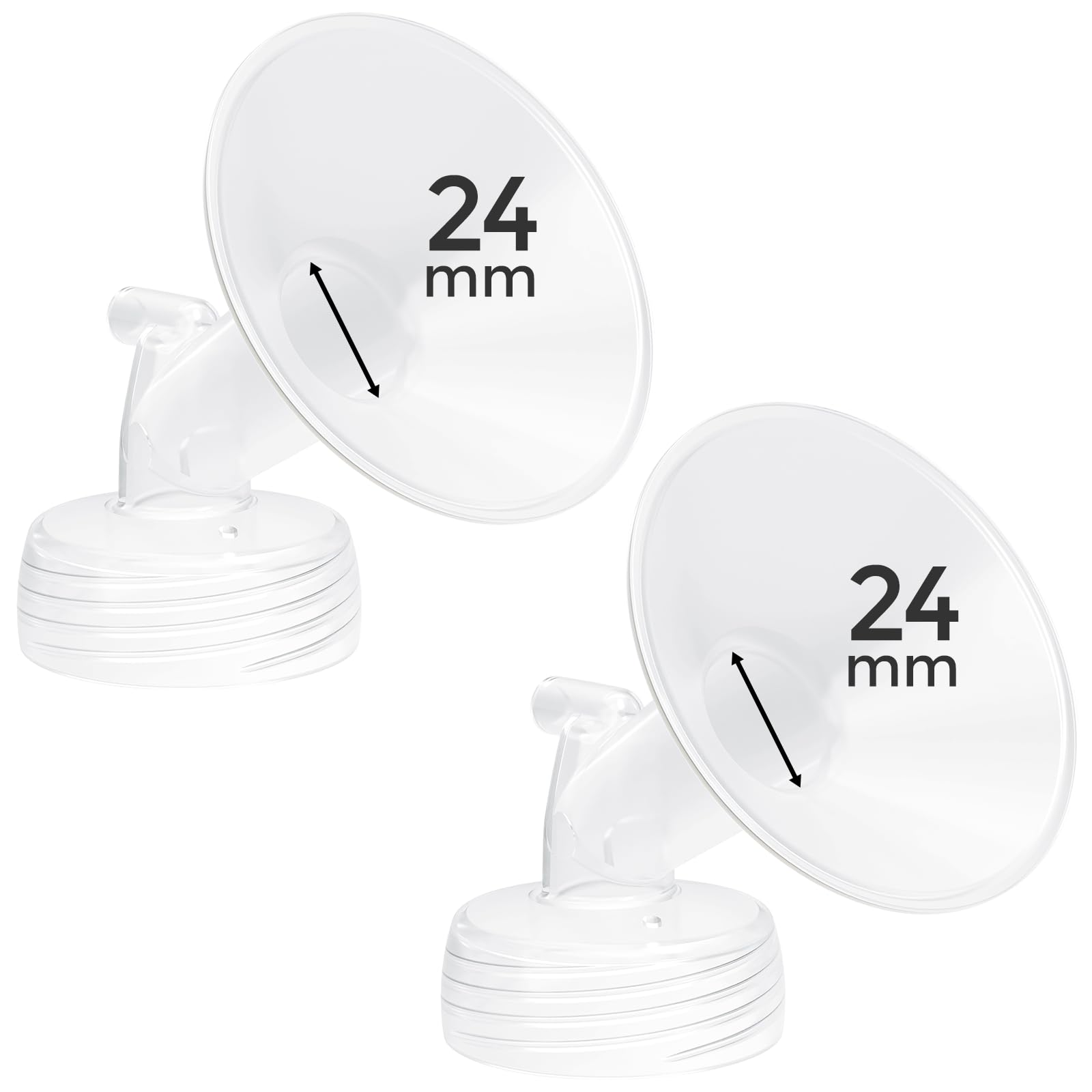 Paruu Pump Parts Compatible with Spectra S1/S2/9 Plus, Not Original Accessories, Replacements Include 24mm Flange, 2Pack