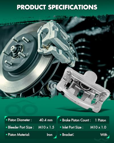Image of SCITOO Rear Right Brake Caliper With Bracket 18B5041 Compatible For Chevy Captiva Sport 12-15, For Chevy Equinox 07-17, For GMC Terrain 10-17, For Pontiac Torrent 07-09, For Saturn Vue 08-10